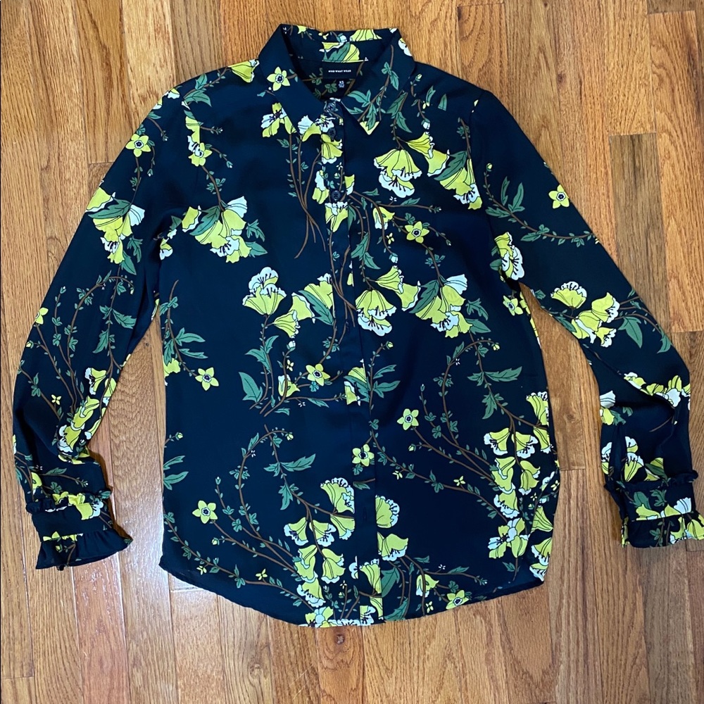 Floral button up blouse